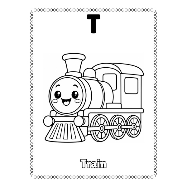 Real inside page: big-line animal coloring page